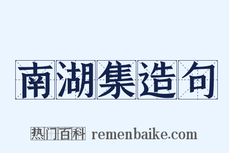 南湖集造句是什么意思的图片